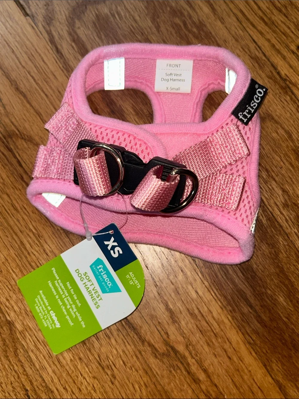 Frisco Pink Mesh Dog Harness - Soft Reflective Design NWT
